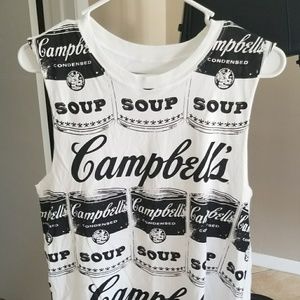 Campbell's soup logo muscle tee